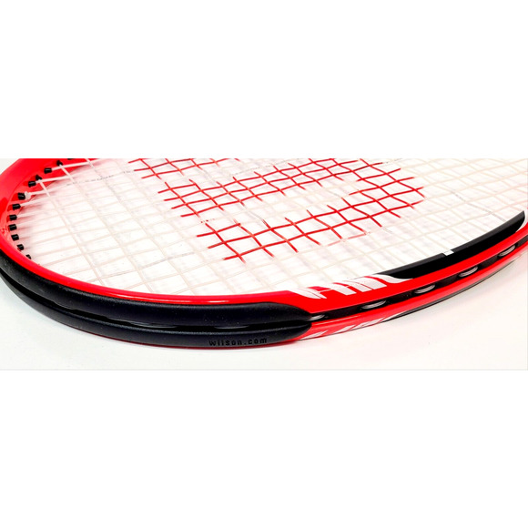 Wilson Roger Federer Stop Shock Tennis Racket Power Strings Red Black 27" 4 3/8" - Picture 7 of 11